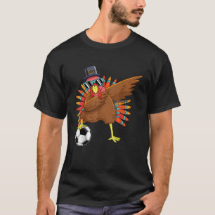 Niedlicher Funny Soccer Erntedank Dabbing Türkei D T-Shirt