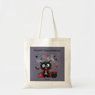 Niedlicher Funny Vampire Kitten Halloween Trick od Tragetasche