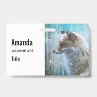 Niedlicher Furry Fox auf Blue Grunge Hintergrund