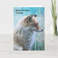 Niedlicher Furry Fox auf Blue Grunge Hintergrund G