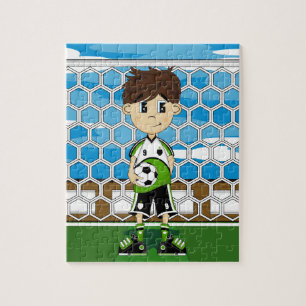 Niedlicher Fußball-Jungen-Puzzle Puzzle