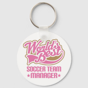 Niedlicher Fußball-Team-Manager-Geschenk Schlüsselanhänger