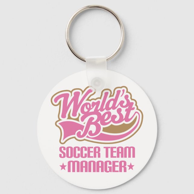 Niedlicher Fußball-Team-Manager-Geschenk Schlüsselanhänger (Vorderseite)