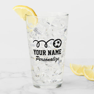 Niedlicher Fußballsport Geburtstag individuelle Na Glas