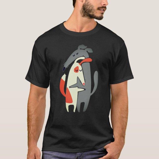 Niedlicher Galgo und Podenco Design T - Shirt (Vorderseite)
