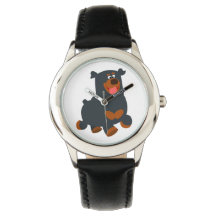 Niedlicher Gamboling-Cartoon Rottweiler Watch