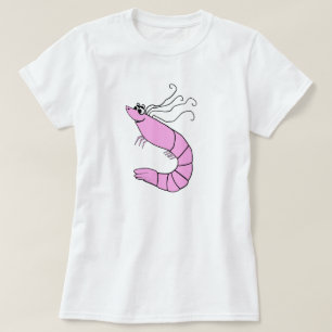 Niedlicher Garnele-Cartoon T-Shirt