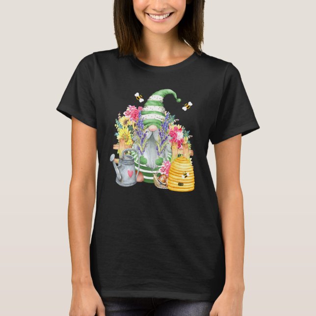 Niedlicher Garten mit Bienen und Blume Gärtner T-Shirt (Vorderseite)