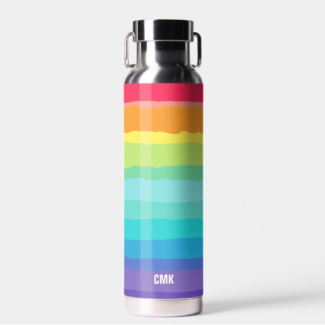 Niedlicher Gay Pride mit Rainbow Personalisiert LG Trinkflasche (Vorne)