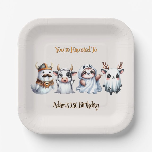Niedlicher Geburtstag Pappteller (Vorderseite)
