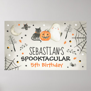 Niedlicher Geburtstag von Halloween Ghost Spooktac Poster
