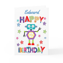 Niedlicher Geburtstag von Robot Children