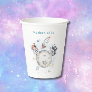 Niedlicher Geburtstag zum Thema Weltraumexplosion Pappbecher