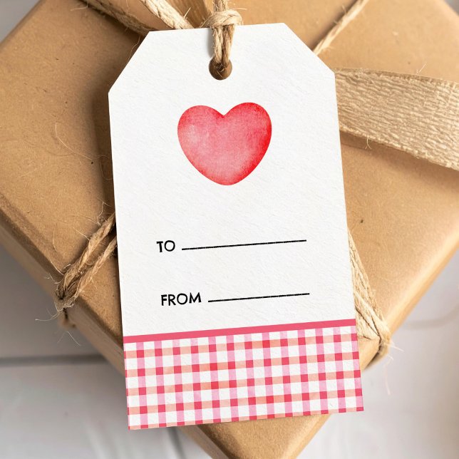 Niedlicher Gefallen am rosa Herz Geschenkanhänger (Von Creator hochgeladen)