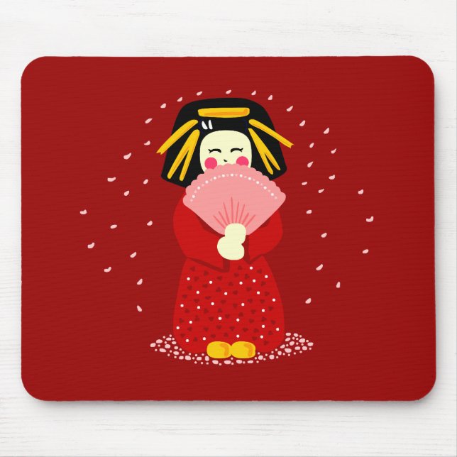 Niedlicher Geisha Mousepad (Vorne)