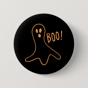 Niedlicher Geist Booo Halloweens Button