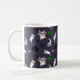 Niedlicher Geist Französisch Bulldog Kürbis Hallow Kaffeetasse
