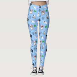 Niedlicher Geist Französisch Bulldog Kürbis Hallow Leggings