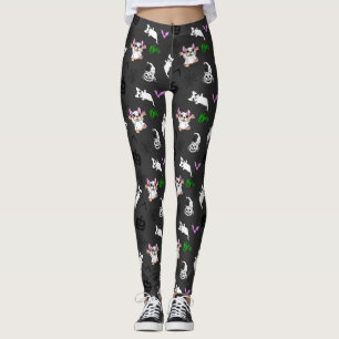 Niedlicher Geist Französisch Bulldog Kürbis Hallow Leggings