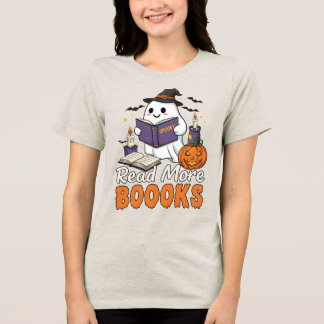 Niedlicher Geist - Lesen Sie mehr Bücher - Hallowe Tri-Blend Shirt