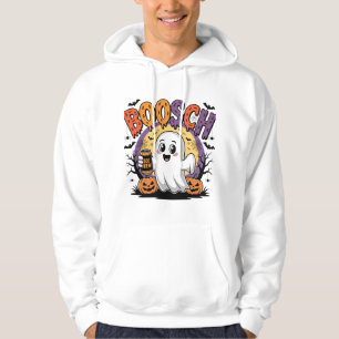 Niedlicher Geist mit Boo Brew Halloween Art Hoodie