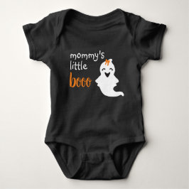 Niedlicher Geist mit Orange Bow Mommy's Kleiner Bo Baby Strampler