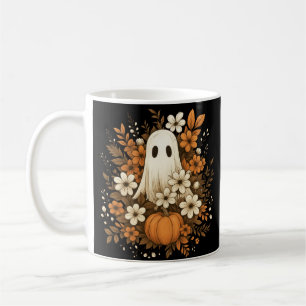 Niedlicher Geist mit Pumpkin & Fall Blume - Hallow Kaffeetasse
