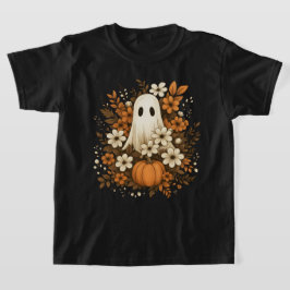 Niedlicher Geist mit Pumpkin & Fall Blume - Hallow T-Shirt