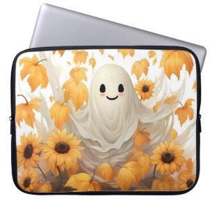 Niedlicher Geist mit Sonnenblumen Laptop-Tasche Laptopschutzhülle