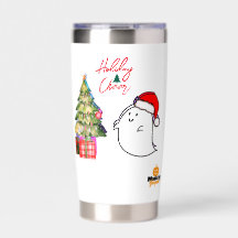 Niedlicher Geist mit Weihnachtsmannmütze & Christb