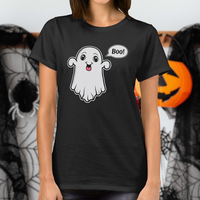 Niedlicher Geist versucht, Beängstigend Sprichwort T-Shirt (Fun design for Halloween time, for example.)