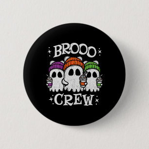 Niedlicher Geistereiskaffee - Halloween-Geisterkaf Button