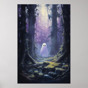 Niedlicher Geisterverlust im Spooky-Wald Poster