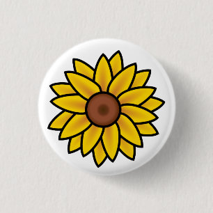 Niedlicher Gelbblütensommer Button