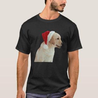Niedlicher Gelbe Labrador Weihnachts-Weihnachtsman T-Shirt