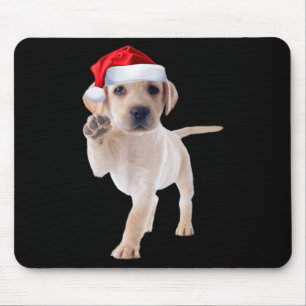 Niedlicher Gelbe Labrador Welpe Shirt Weihnachtsma Mousepad