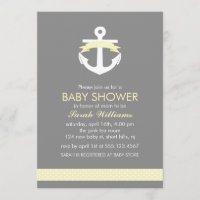 Niedlicher gelber Anker-Seethema-Baby-Dusche