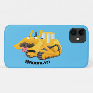 Niedlicher gelber Bulldozer-Comiczeichner Case-Mate iPhone Hülle