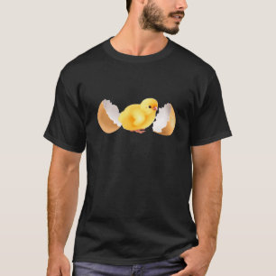 Niedlicher Gelber Küken-Huhn geschlüpft Ei Teenage T-Shirt