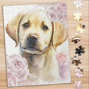 Niedlicher Gelber Labrador Welpenhund Puzzle