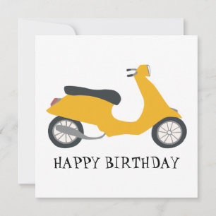 Niedlicher Gelber Scooter Geburtstag KUSTIVIEREN I