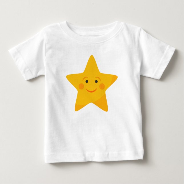 Niedlicher gelber Star Baby T-shirt (Vorderseite)