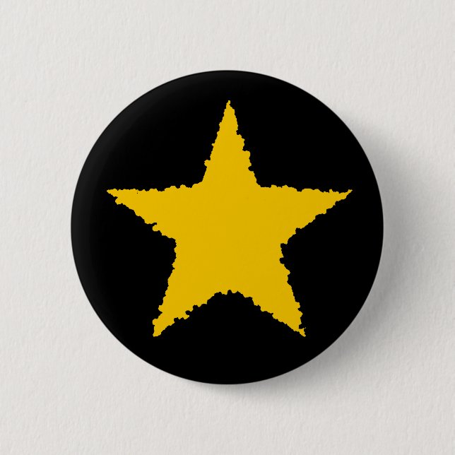 Niedlicher gelber Star Button (Vorderseite)