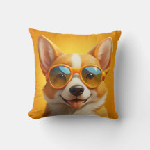Niedlicher Gelbhund mit Sonnenbrille