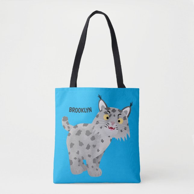 Niedlicher gemeiner Bobcat-Luchs-Cartoon (Vorderseite)