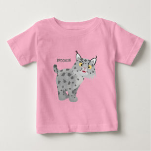 Niedlicher gemeiner Bobcat-Luchs-Cartoon Baby T-shirt