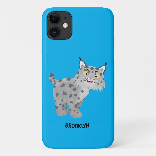 Niedlicher gemeiner Bobcat-Luchs-Cartoon Case-Mate iPhone Hülle (Rückseite)