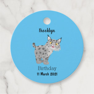 Niedlicher gemeiner Bobcat-Luchs-Cartoon Geschenkanhänger