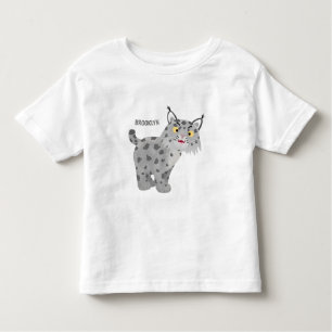 Niedlicher gemeiner Bobcat-Luchs-Cartoon Kleinkind T-shirt