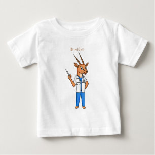Niedlicher Gemsbok-Antilope-Cartoon Baby T-shirt